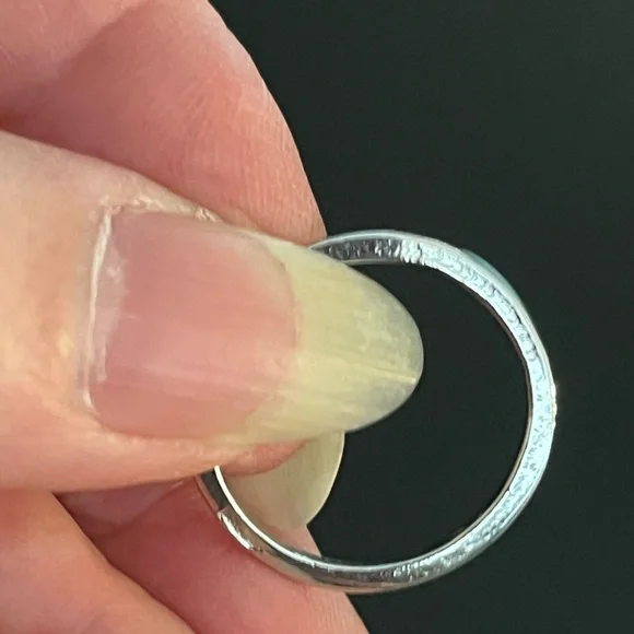 💖3/$10!!! Turquoise and silver dainty half circle ring. OS. - Picture 8 of 9